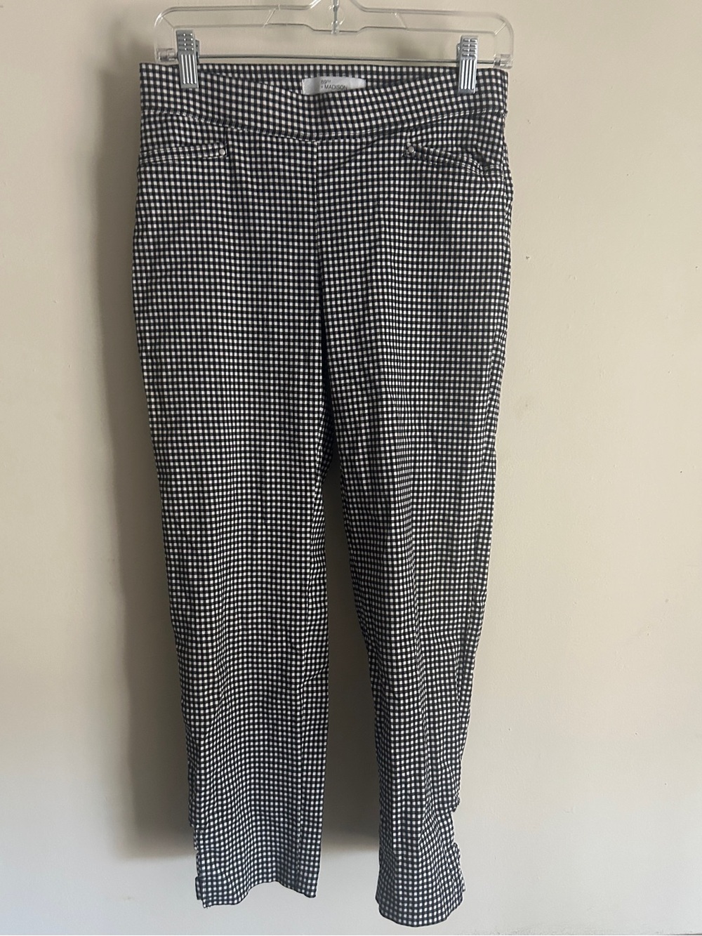 Women’s Gingham Pull-On Pants Small